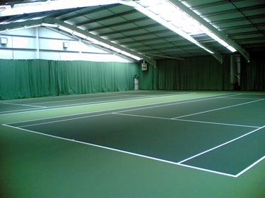 Placourt porous macadam tennis courts in two-tone green